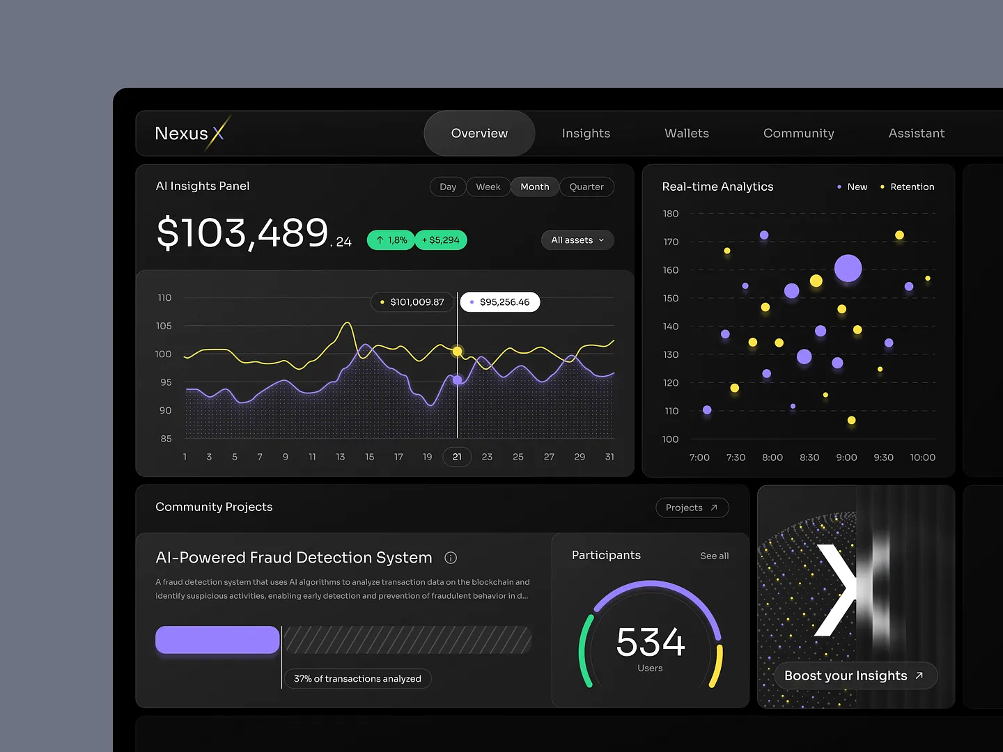 Innovative Blockchain Website Design: NexusX Overview