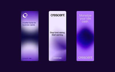 Crescent | Add Banners banking brand branding design finance fintech identity logo people typography ui web