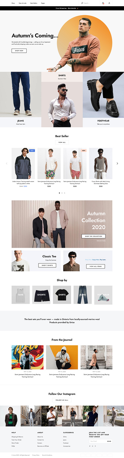 Landing Page - Clothing Store