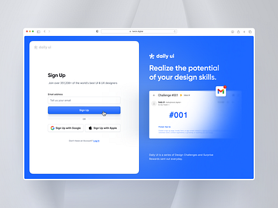 Sign Up • Daily UI Challenge 001 create account form onboarding product design registration sign in sign up signin sigup site twick twick digital ui ui design user interface web