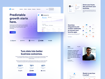 Clearbit Landing web page figma graphic design ui uiux ux web design