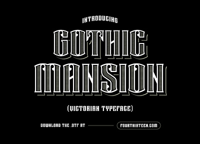 Gothic Mansion Typeface Design customtype font fontdesign type design typography