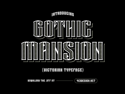 Gothic Mansion Typeface Design customtype font fontdesign type design typography