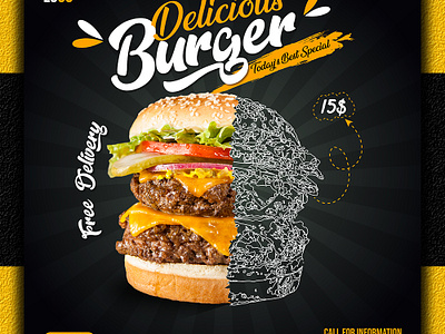 Food Social Media Design best design branding design graphic design illustration logo typography ui vector