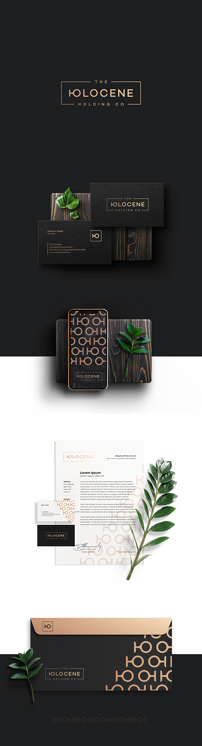 The Holocene Holding Co branding design designer graphic graphic design holding illustration logo luxury modern professional simple vector