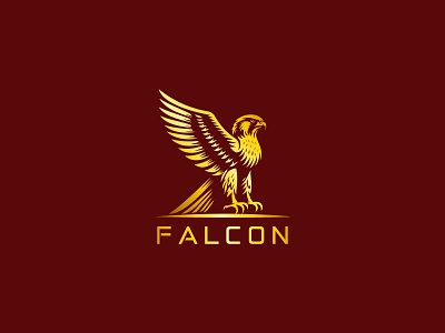 Falcon Logo agency bird logo branding colorful concept creative eagle falcon falcon fly flying logo logo for sale marketing modern strength strong ui ux vector wing