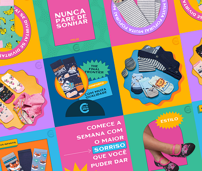 Cia da Meia | Social Media branding clothing graphic design instagram layout logo social media socks template visual identity