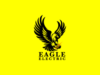 EAGLE ELECTRIC LOGO application bird branding community company corporate creative design eagle eagle ealectric logo electric fire flash identity modern organization ui ux vector visual identity