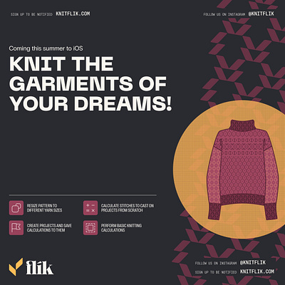 Flík Patterns brand identity branding flik geometry graphic design illustration knitting kolkrabbi patterns visual identity