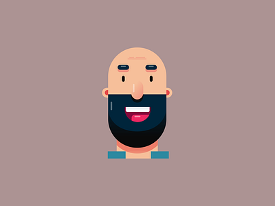 2D flat character design!(Bold man) 2d design flat character design graphic design illustration