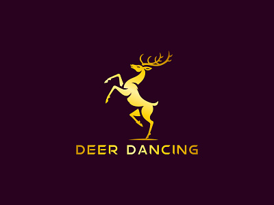 DEER DANCING LOGO animal animals branding deer logo colorful dancing deer deer deer dancing logo exclusive forest hunt hunting jungle modern professional rustic stag vector wild wisdom zoo