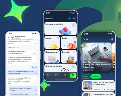 Student's app 👩‍🏫 app branding design graphic design mobile redesign ui ux