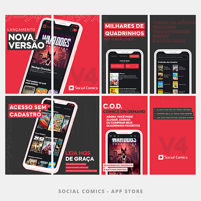 Social Comics | App Store app app store application branding comics graphic design hq logo play store visual identity