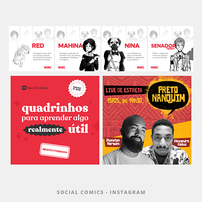 Social Comics App | Social Media branding comics graphic design instagram layout logo template visual identity