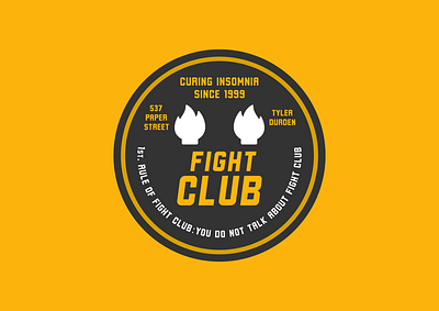 Fight Club Badge badge badge logo badge logo design badge of the day graphic design logo logo design logo of the day