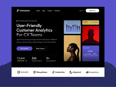 Web Analytics - Landing Page ads ads dashboard analytic analytics clean ui dark mode data data visualization digital marketing google analytic integration landingpage minimal saas tracking web design website design