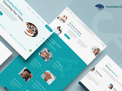 PureVision Eye Care Clinical Website blue theme clinical website doctor website eye care eye clinic eye hospital figma figma design mockup ui ux website website design