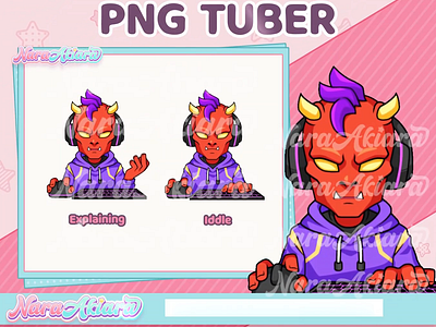 Captivating Charms of PNG Tuber Red Devil animeart contentcreation custompngtuber demoncharacter digitaldesign expressiveart gaming motion graphics pngtuber streaming vtuberassets vtubercommunity