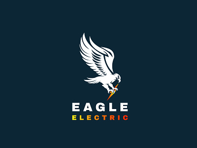 Eagle Electric Logo application bird burn colorful community company corporate creative eagle electric logo electric flash hot identity logo for sale modern organization simple vector visual identity wings