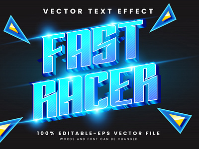 Fast Racer 3d editable text style Template flash