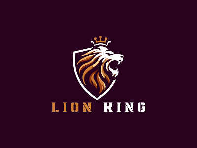 Lion King Logo animals corporate finance finances financial firm investing investment king kingdom lion face head lion king lions majestic marketing professional royalty strength