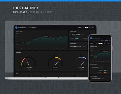 POKT MONEY - Dashboard charts dashboard graphic design metrics onepage ui ux