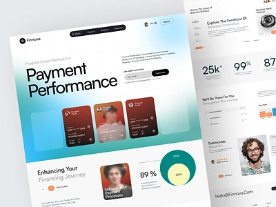 Finnova - Fintech Landing Page company corporate digital elementor fintech framer landing marketing money page payment professional profile saas ui webflow website wordpress