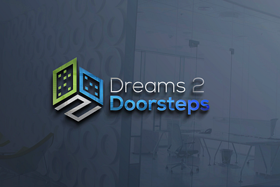 Dream 2 Doorstep logo branding d2d logo doorstep logo flat real estate logo graphic design illustrator logo logo design real estate logo
