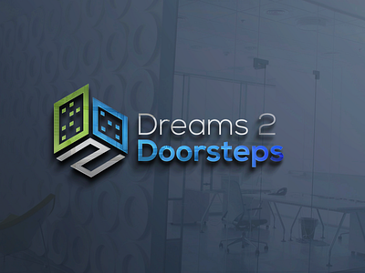 Dream 2 Doorstep logo branding d2d logo doorstep logo flat real estate logo graphic design illustrator logo logo design real estate logo