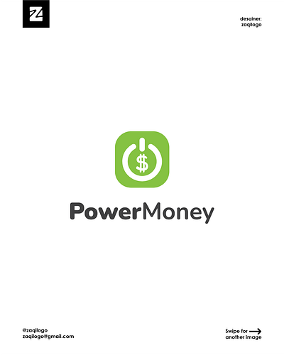 Power Money Logo design dolar graphic design logo logos logotype money power power money logo simple logo uwang vector