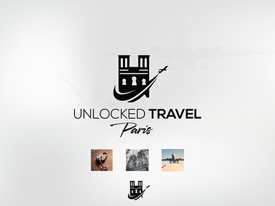 Unlocked Paris Travel branding graphic design illustrator logo logo design paris travel travel logo unlock logo