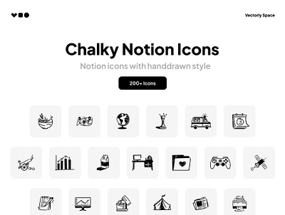 Chalky Notion Icons graphic design icon pack illustration illustration pack notion notion illustration notion template vector illustration