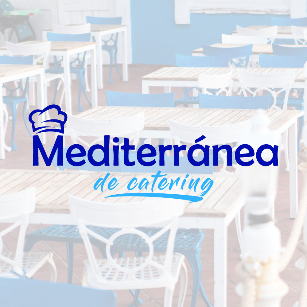 Mediterránea de Catering Logotipo banner branding catering graphic design illustration logo mediterranea restaurant restaurante