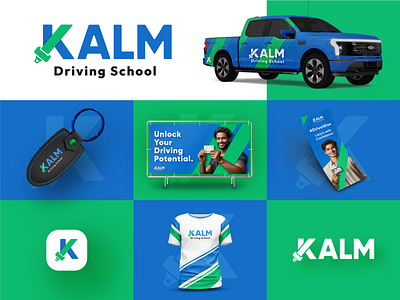 KALM Driving School - Logo | Brand Identity branding creative logo custom logo design driving logo driving school graphic design logo logo design minimal logos minimalist logo modern logos professional logos