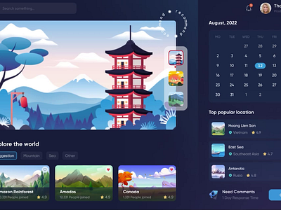 QFW - Explore Out World animation design illustration ui ux