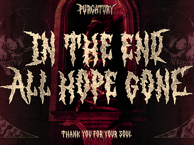 Purgatory black letter decorative font font font style metal font typeface