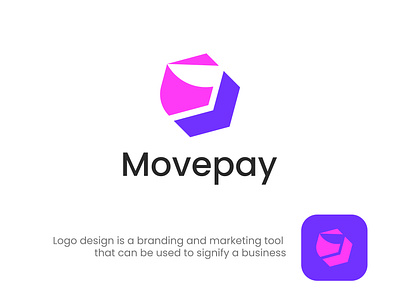 Movepay logo design arrow branding business logo creative graphic design icon logo logo design logo maker modern pay logo payment symbol