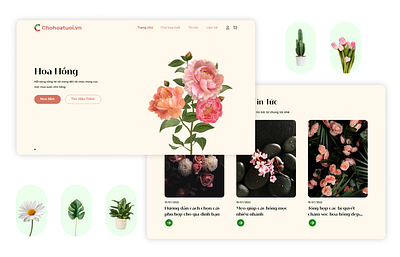 Chohoatuoi.vn - E-commerce website selling flowers. branding e commerce website ui uiux web design