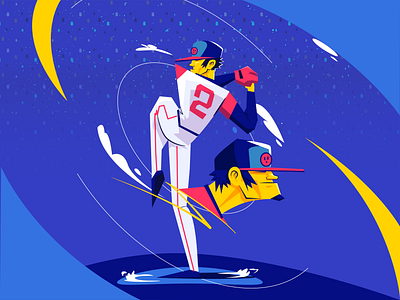 Baseball Pitcher Character Illustration character design draw graphic design illustration sport vector