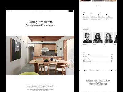 Kratos - Construction Landing Page architecture construction design interior landing page layout minimalist simple ui ux web design web development website
