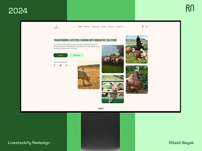 Day 1 - Livestock website redesign graphic design product design ui uiux ux website design website redesign