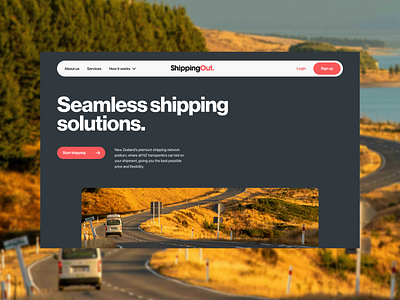 Landing Page for Shipping Company in New Zealand homepage landing page shipping logistics transport company ui design ux design visual design