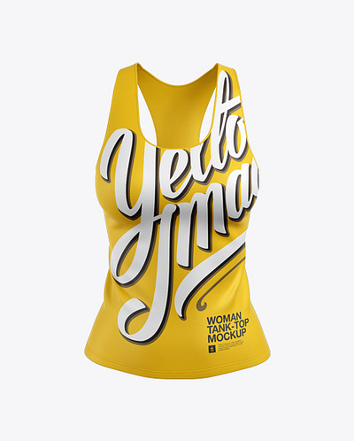 Free Download PSD Women's Tank Top Mockup - Front View free mockup template mockup designs