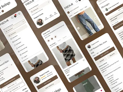 Mobile-First Fashion Marketplace Dashboard dashboard marketplace ui design ux design visual design