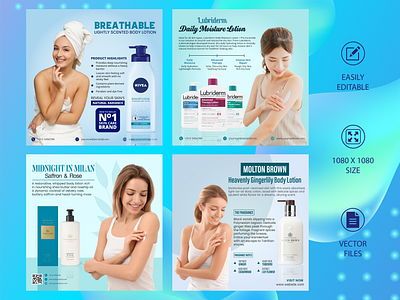 Body lotion advertising banner design ads ads design banner banner design branding design designer graphic design graphics post post design social media social media design