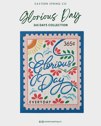 Glorious Day - 365 Days Collection eastern spring co lettering art vintage wall art yenty jap