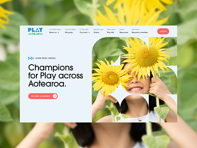 Play Aotearoa Landing Page Design branding colourful graphic design homepage kids landing page shapes ui design ux design visual design