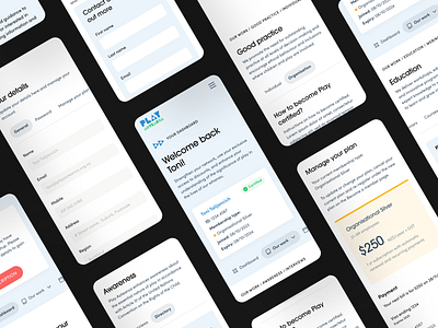 Play Aotearoa Mobile Dashboard dashboard design graphic design homepage ui design ux design visual design