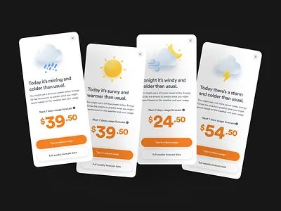 Genesis Energy Weather Status dashboard icons ui design ux design visual design weather