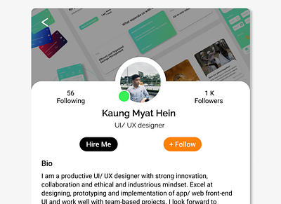 Daily UI Challenge 6 (User Profile) #DailyUI daily ui daily ui 6 graphic design mobile profile profile design ui user profile